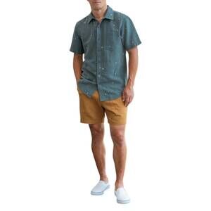 NEW BRIDGE & BURN harbor slim shirt in slate mini flora